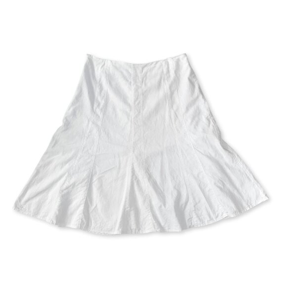 NYCC Linen Long Skirt White Coastal Cowgirl Grandma Fairy Balletcore Cottagecore - Picture 3 of 10